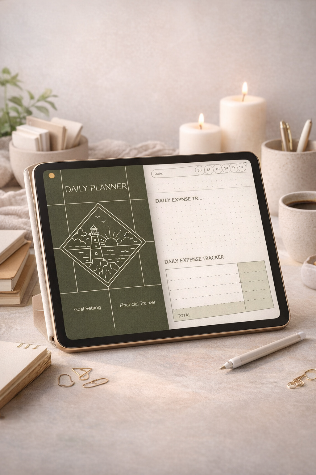Digital Daily Planner 2026 | iPad, tablet