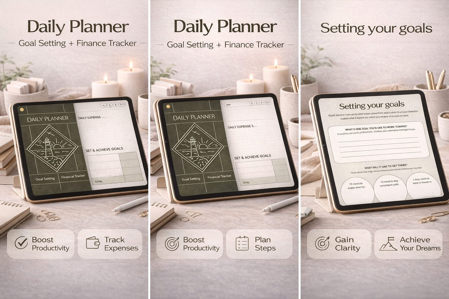 Digital Daily Planner 2026 | iPad, tablet