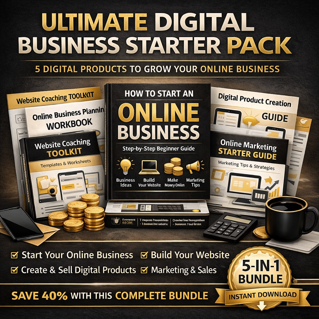 Ultimate Digital Business Starter Pack (5 Products Bundle)