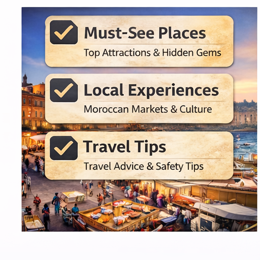 Ultimate Morocco Travel Guide 2026 – Marrakech, Essaouira & Agadir Itinerary, Travel Tips & Hidden Gems (PDF Download)